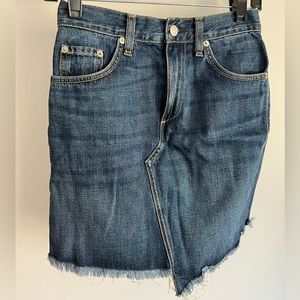 Rag & Bone Distressed Denim Mini skirt